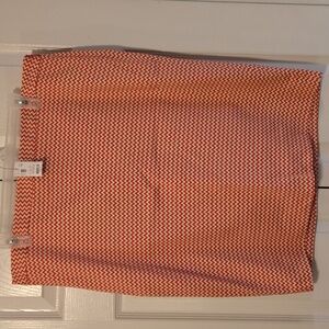 The Limited Red and White Chevron Skirt